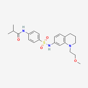 N-(4-(N-(1-(2-methoxyethyl)-1,2,3,4-tetrahydroquinolin-7-yl)sulfamoyl)phenyl)isobutyramide