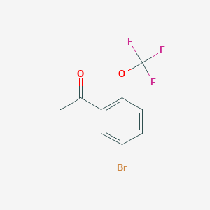 molecular formula C9H6BrF3O2 B2476345 1-[5-Bromo-2-(trifluoromethoxy)phenyl]ethanone CAS No. 1616930-97-2