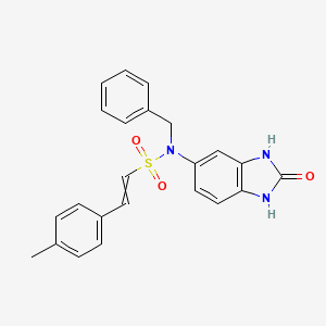 molecular formula C23H21N3O3S B2476354 N-benzyl-2-(4-methylphenyl)-N-(2-oxo-2,3-dihydro-1H-1,3-benzodiazol-5-yl)ethene-1-sulfonamide CAS No. 1384822-34-7