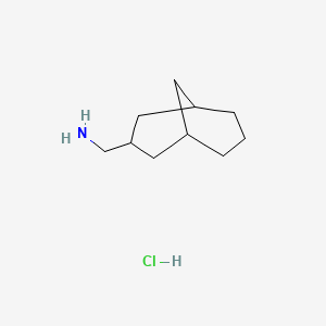 molecular formula C10H20ClN B2476357 Bicyclo[3.3.1]nonan-3-ylmethanamine hydrochloride CAS No. 2219371-73-8