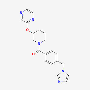 (4-((1H-imidazol-1-yl)methyl)phenyl)(3-(pyrazin-2-yloxy)piperidin-1-yl)methanone