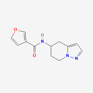 molecular formula C12H13N3O2 B2476378 N-(4,5,6,7-四氢吡唑并[1,5-a]吡啶-5-基)呋喃-3-甲酰胺 CAS No. 2034588-43-5