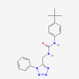 molecular formula C19H22N6O B2476386 1-(4-(tert-butyl)phenyl)-3-((1-phenyl-1H-tetrazol-5-yl)methyl)urea CAS No. 950473-36-6