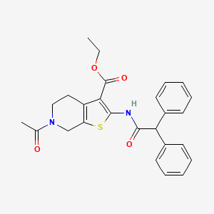 Ethyl 6-acetyl-2-(2,2-diphenylacetamido)-4,5,6,7-tetrahydrothieno[2,3-c]pyridine-3-carboxylate