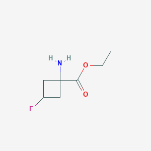 molecular formula C7H12FNO2 B2476391 Ethyl 1-amino-3-fluorocyclobutane-1-carboxylate CAS No. 2248336-59-4