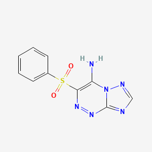 molecular formula C10H8N6O2S B2476392 3-(Phenylsulfonyl)-[1,2,4]triazolo[5,1-c][1,2,4]triazin-4-amine CAS No. 1338218-79-3