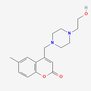 molecular formula C17H22N2O3 B2476393 4-((4-(2-羟乙基)哌嗪-1-基)甲基)-6-甲基-2H-色烯-2-酮 CAS No. 899402-11-0