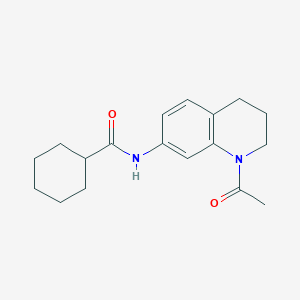 molecular formula C18H24N2O2 B2476395 N-(1-acetyl-1,2,3,4-tetrahydroquinolin-7-yl)cyclohexanecarboxamide CAS No. 898439-01-5