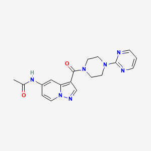 N-(3-(4-(pyrimidin-2-yl)piperazine-1-carbonyl)pyrazolo[1,5-a]pyridin-5-yl)acetamide