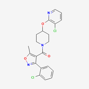 (3-(2-Chlorophenyl)-5-methylisoxazol-4-yl)(4-((3-chloropyridin-2-yl)oxy)piperidin-1-yl)methanone