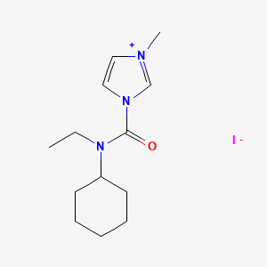 molecular formula C13H22IN3O B2476409 1-[cyclohexyl(ethyl)carbamoyl]-3-methyl-1H-imidazol-3-ium iodide CAS No. 1078139-34-0
