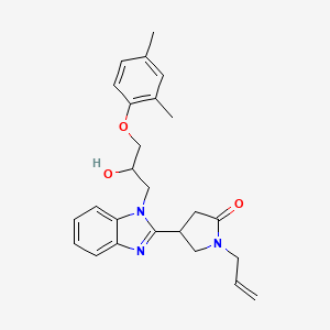 1-allyl-4-(1-(3-(2,4-dimethylphenoxy)-2-hydroxypropyl)-1H-benzo[d]imidazol-2-yl)pyrrolidin-2-one