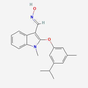 2-(3-isopropyl-5-methylphenoxy)-1-methyl-1H-indole-3-carbaldehyde oxime