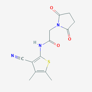 N-(3-cyano-4,5-dimethylthiophen-2-yl)-2-(2,5-dioxopyrrolidin-1-yl)acetamide