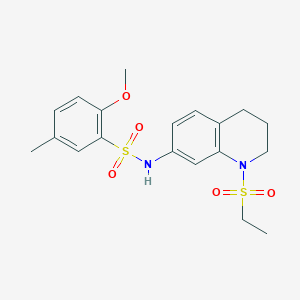 molecular formula C19H24N2O5S2 B2476430 N-(1-(ethylsulfonyl)-1,2,3,4-tetrahydroquinolin-7-yl)-2-methoxy-5-methylbenzenesulfonamide CAS No. 946227-46-9