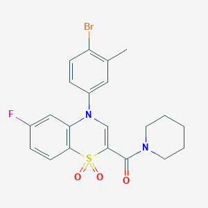 N-(2-chloro-4-fluorobenzyl)-1-[6-(2,3-dimethylphenoxy)pyrimidin-4-yl]piperidine-4-carboxamide