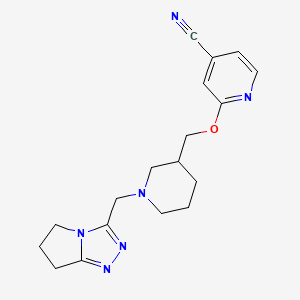 2-[[1-(6,7-Dihydro-5H-pyrrolo[2,1-c][1,2,4]triazol-3-ylmethyl)piperidin-3-yl]methoxy]pyridine-4-carbonitrile