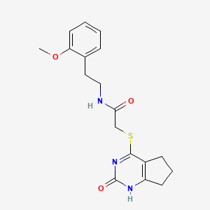 N-(2-methoxyphenethyl)-2-((2-oxo-2,5,6,7-tetrahydro-1H-cyclopenta[d]pyrimidin-4-yl)thio)acetamide