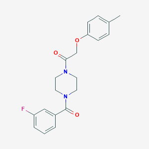 molecular formula C20H21FN2O3 B247644 1-(3-Fluorobenzoyl)-4-[(4-methylphenoxy)acetyl]piperazine 