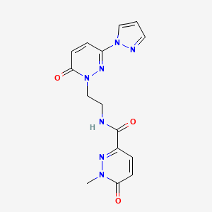 1-methyl-6-oxo-N-(2-(6-oxo-3-(1H-pyrazol-1-yl)pyridazin-1(6H)-yl)ethyl)-1,6-dihydropyridazine-3-carboxamide