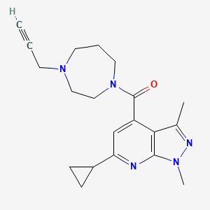 1-{6-cyclopropyl-1,3-dimethyl-1H-pyrazolo[3,4-b]pyridine-4-carbonyl}-4-(prop-2-yn-1-yl)-1,4-diazepane