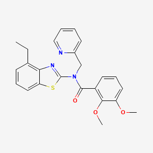 molecular formula C24H23N3O3S B2476456 N-(4-ethylbenzo[d]thiazol-2-yl)-2,3-dimethoxy-N-(pyridin-2-ylmethyl)benzamide CAS No. 899735-24-1