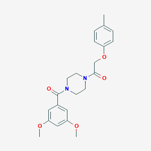 molecular formula C22H26N2O5 B247646 1-[4-(3,5-Dimethoxy-benzoyl)-piperazin-1-yl]-2-p-tolyloxy-ethanone 