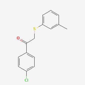 1-(4-Chlorophenyl)-2-[(3-methylphenyl)sulfanyl]ethan-1-one