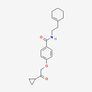 N-(2-(cyclohex-1-en-1-yl)ethyl)-4-(2-cyclopropyl-2-oxoethoxy)benzamide