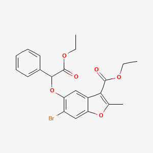 Ethyl 6-bromo-5-(2-ethoxy-2-oxo-1-phenylethoxy)-2-methyl-1-benzofuran-3-carboxylate