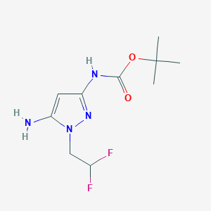 Tert-butyl N-[5-amino-1-(2,2-difluoroethyl)pyrazol-3-yl]carbamate