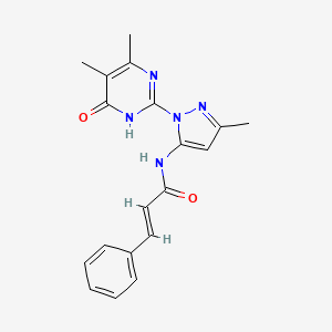 N-(1-(4,5-dimethyl-6-oxo-1,6-dihydropyrimidin-2-yl)-3-methyl-1H-pyrazol-5-yl)cinnamamide