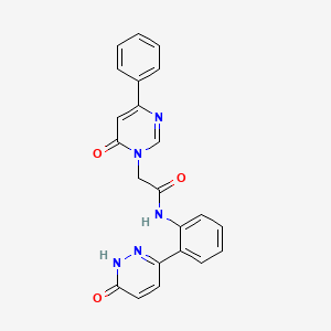 N-(2-(6-oxo-1,6-dihydropyridazin-3-yl)phenyl)-2-(6-oxo-4-phenylpyrimidin-1(6H)-yl)acetamide