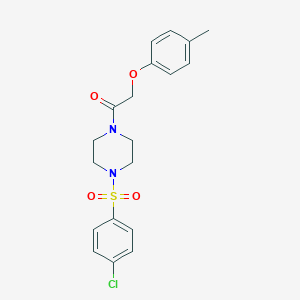 1-[(4-Chlorophenyl)sulfonyl]-4-[(4-methylphenoxy)acetyl]piperazine