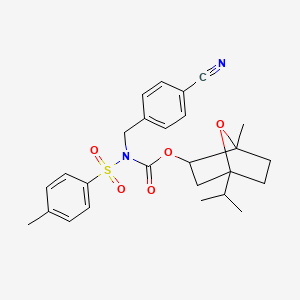 molecular formula C26H30N2O5S B2476492 4-Isopropyl-1-Methyl-7-Oxabicyclo[2.2.1]hept-2-yl N-(4-Cyanobenzyl)-N-[(4-Methylphenyl)sulfonyl]carbamate CAS No. 1005096-41-2