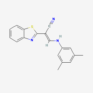 (2E)-2-(1,3-benzothiazol-2-yl)-3-[(3,5-dimethylphenyl)amino]prop-2-enenitrile