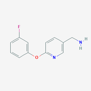 molecular formula C12H11FN2O B2476501 [6-(3-氟苯氧基)吡啶-3-基]甲胺 CAS No. 953906-82-6