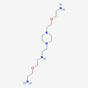 molecular formula C14H33N5O2 B2476502 2-[2-[2-[4-[2-(2-Aminoethoxy)ethyl]piperazin-1-yl]ethylamino]ethoxy]ethanamine CAS No. 2344685-60-3