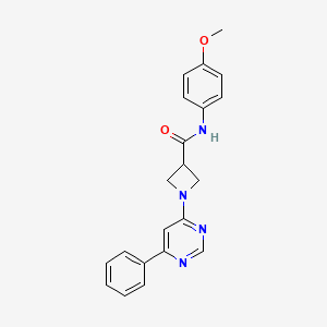 N-(4-methoxyphenyl)-1-(6-phenylpyrimidin-4-yl)azetidine-3-carboxamide