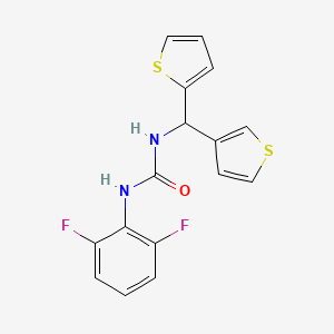 1-(2,6-Difluorophenyl)-3-(thiophen-2-yl(thiophen-3-yl)methyl)urea