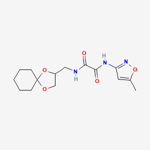 N1-(1,4-dioxaspiro[4.5]decan-2-ylmethyl)-N2-(5-methylisoxazol-3-yl)oxalamide