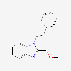 molecular formula C17H18N2O B2476536 2-(methoxymethyl)-1-phenethyl-1H-benzo[d]imidazole CAS No. 692746-99-9