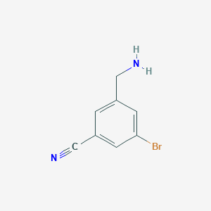 molecular formula C8H7BrN2 B2476537 3-(Aminomethyl)-5-bromobenzonitrile CAS No. 1177558-50-7