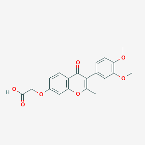 2-((3-(3,4-dimethoxyphenyl)-2-methyl-4-oxo-4H-chromen-7-yl)oxy)acetic acid