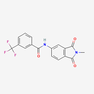 molecular formula C17H11F3N2O3 B2476547 N-(2-methyl-1,3-dioxoisoindolin-5-yl)-3-(trifluoromethyl)benzamide CAS No. 330190-02-8