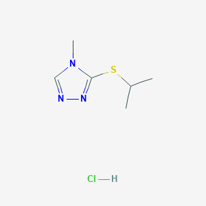 molecular formula C6H12ClN3S B2476549 3-(isopropylthio)-4-methyl-4H-1,2,4-triazole hydrochloride CAS No. 2320419-18-7