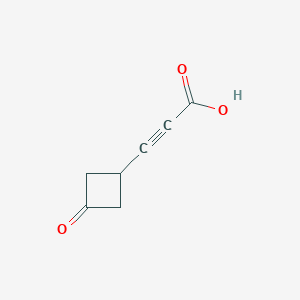 molecular formula C7H6O3 B2476551 3-(3-Oxocyclobutyl)prop-2-ynoic acid CAS No. 2090692-68-3