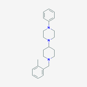 molecular formula C23H31N3 B247656 1-[1-(2-Methylbenzyl)piperidin-4-yl]-4-phenylpiperazine 