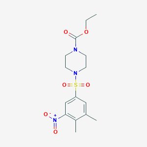 Ethyl 4-[(4,5-dimethyl-3-nitrophenyl)sulfonyl]piperazinecarboxylate