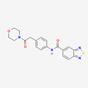 molecular formula C19H18N4O3S B2476564 N-(4-(2-morpholino-2-oxoethyl)phenyl)benzo[c][1,2,5]thiadiazole-5-carboxamide CAS No. 1206986-56-2